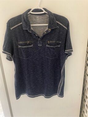 INC International Concepts Men's Navy Short-Sleeve Polo Shirt